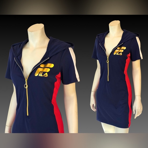 FILA Athletic HOODIE Mini Sports Dress S - Picture 9 of 10